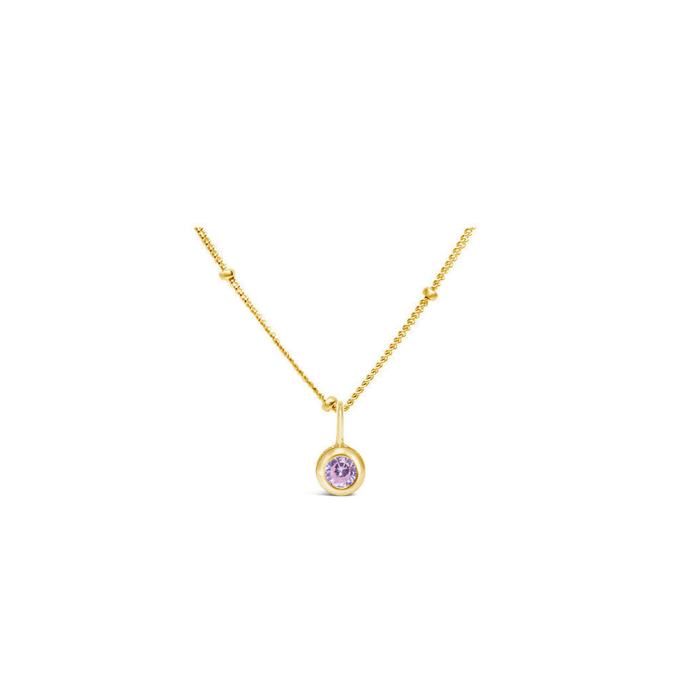 Stia October Birthstone Necklace Gold