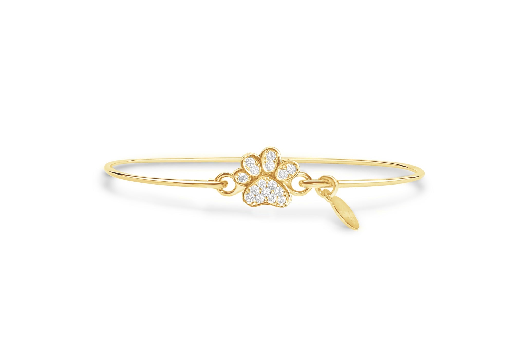 Pave Icon Bracelet Paw II Gold