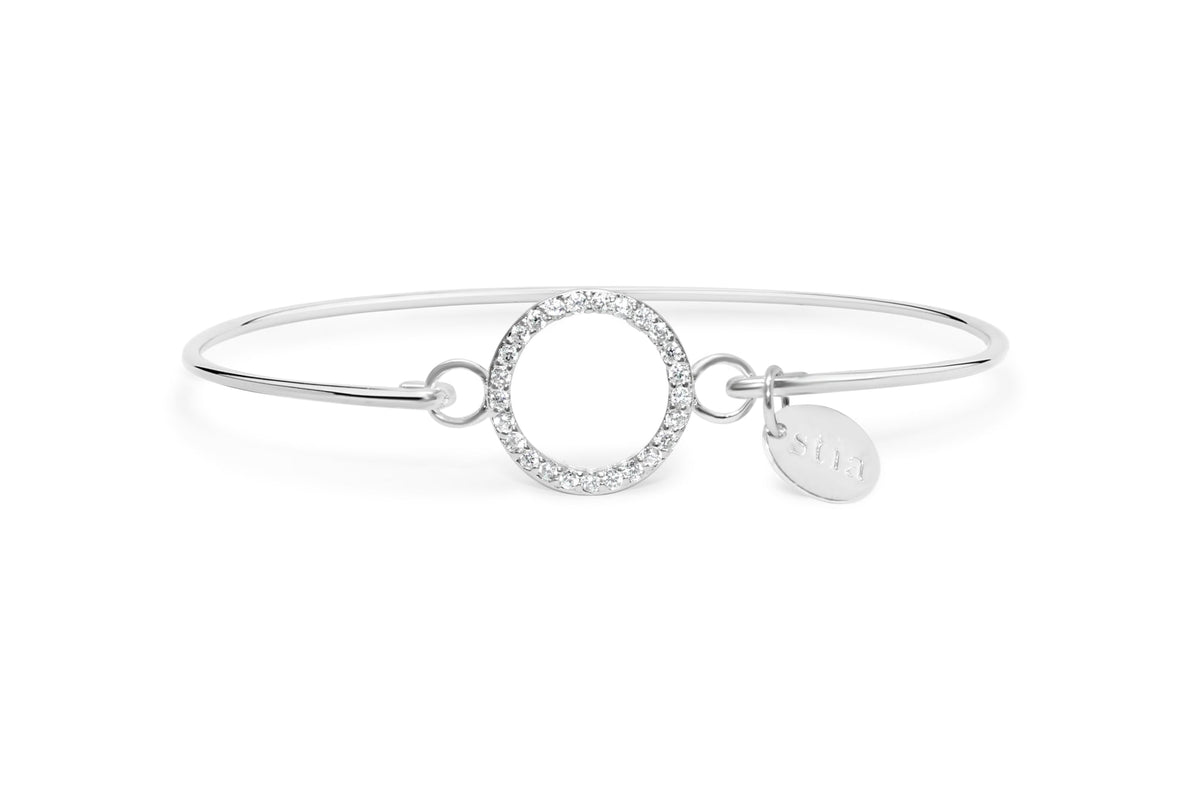 Stia Pave Icon Bracelet Circle Silver