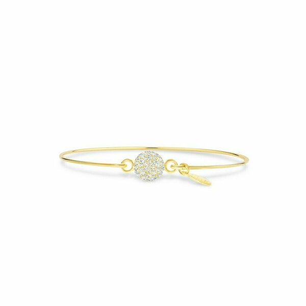 Stia Pave Icon Bracelet Disk Gold