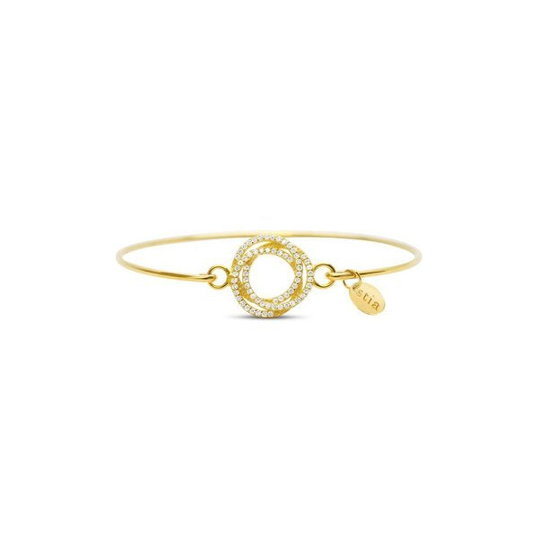 Stia Pave Icon Bracelet Tri O Gold