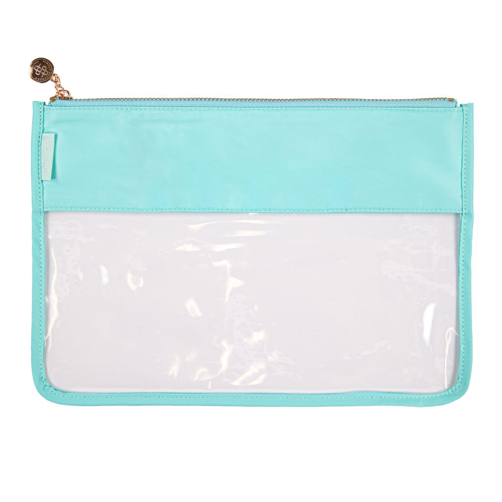 Simply Southern - Seafoam Preppy Plain Clear Zip Bag