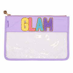 Simply Southern Glam Sparkle Clear Zip Bag.