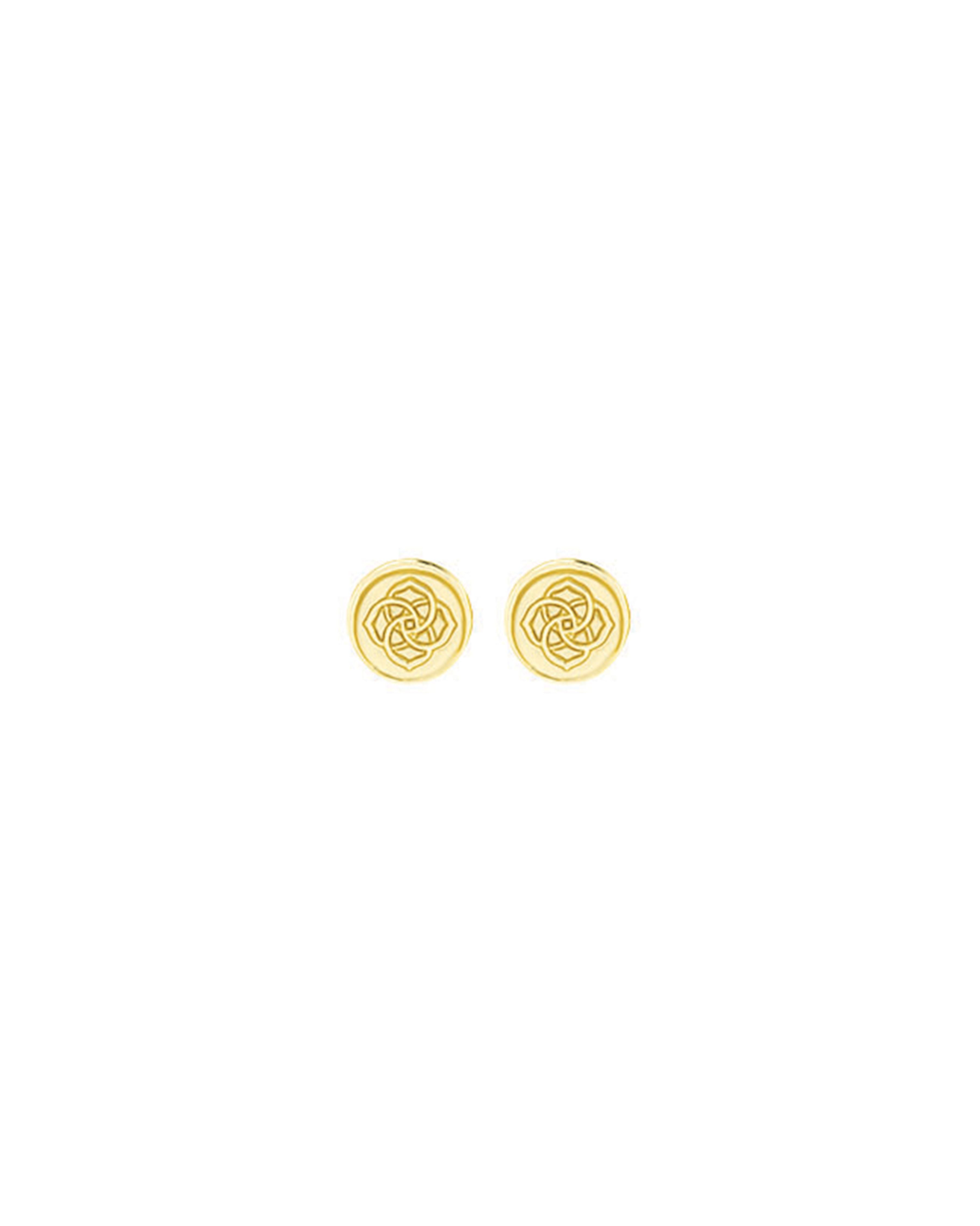 Dira Coin Stud Earring Gold Metal