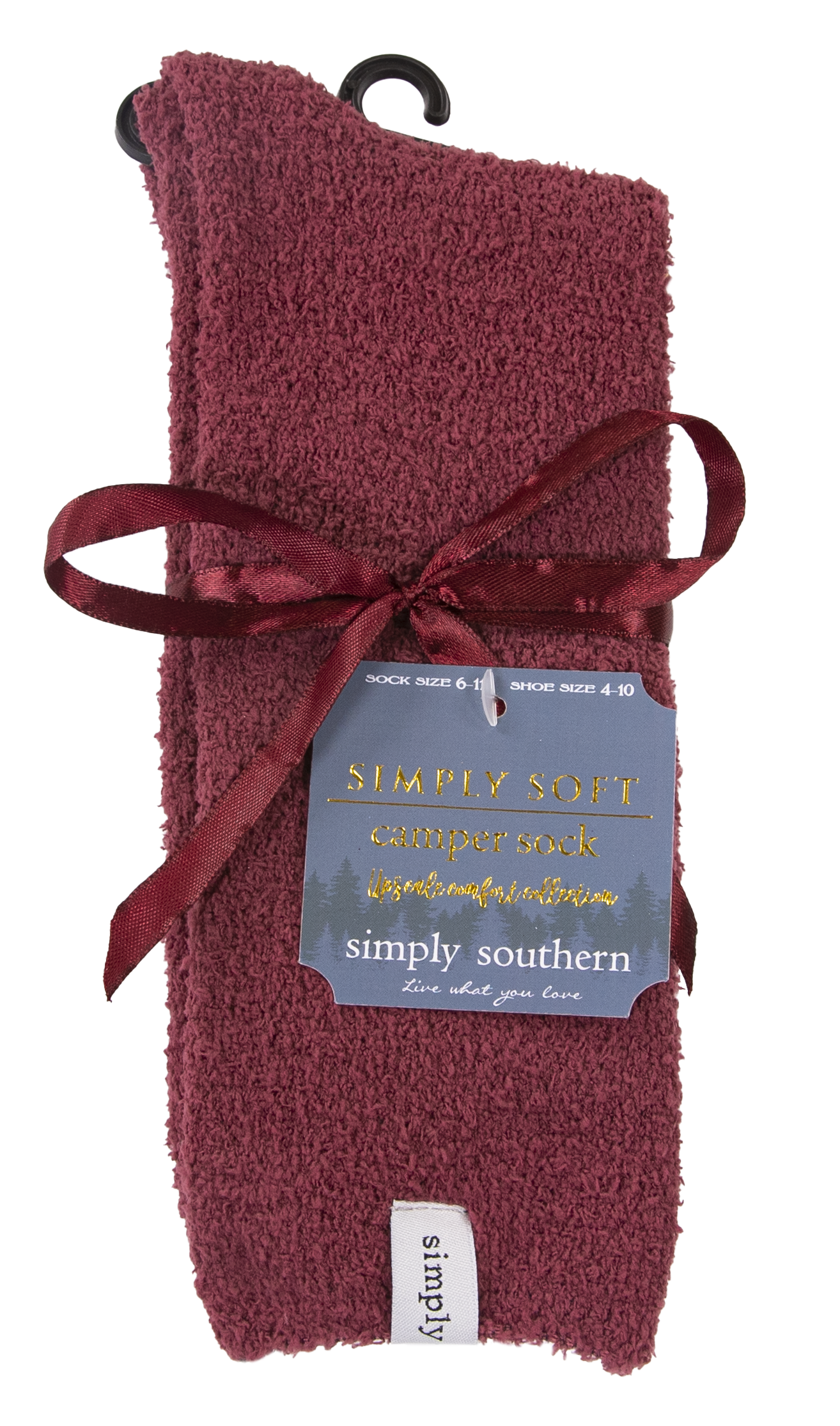 Simply Southern Soft Socks- Solid Maroon