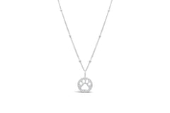 Stia Charm & Chain Necklace - Pave Paw