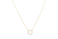 Stia Icon Necklace Pave Circle - Gold