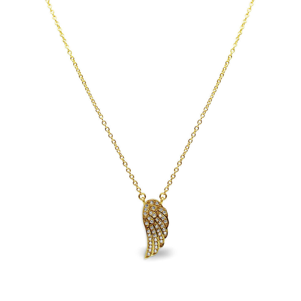 Stia Single Angel Wing Necklace Gold