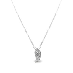 Stia Single Angel Wing Necklace Silver