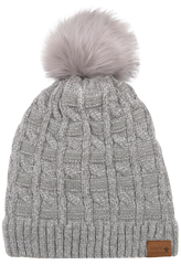 Simply Southern - Women's Sherpa Chenille Beanie Hat - Gray