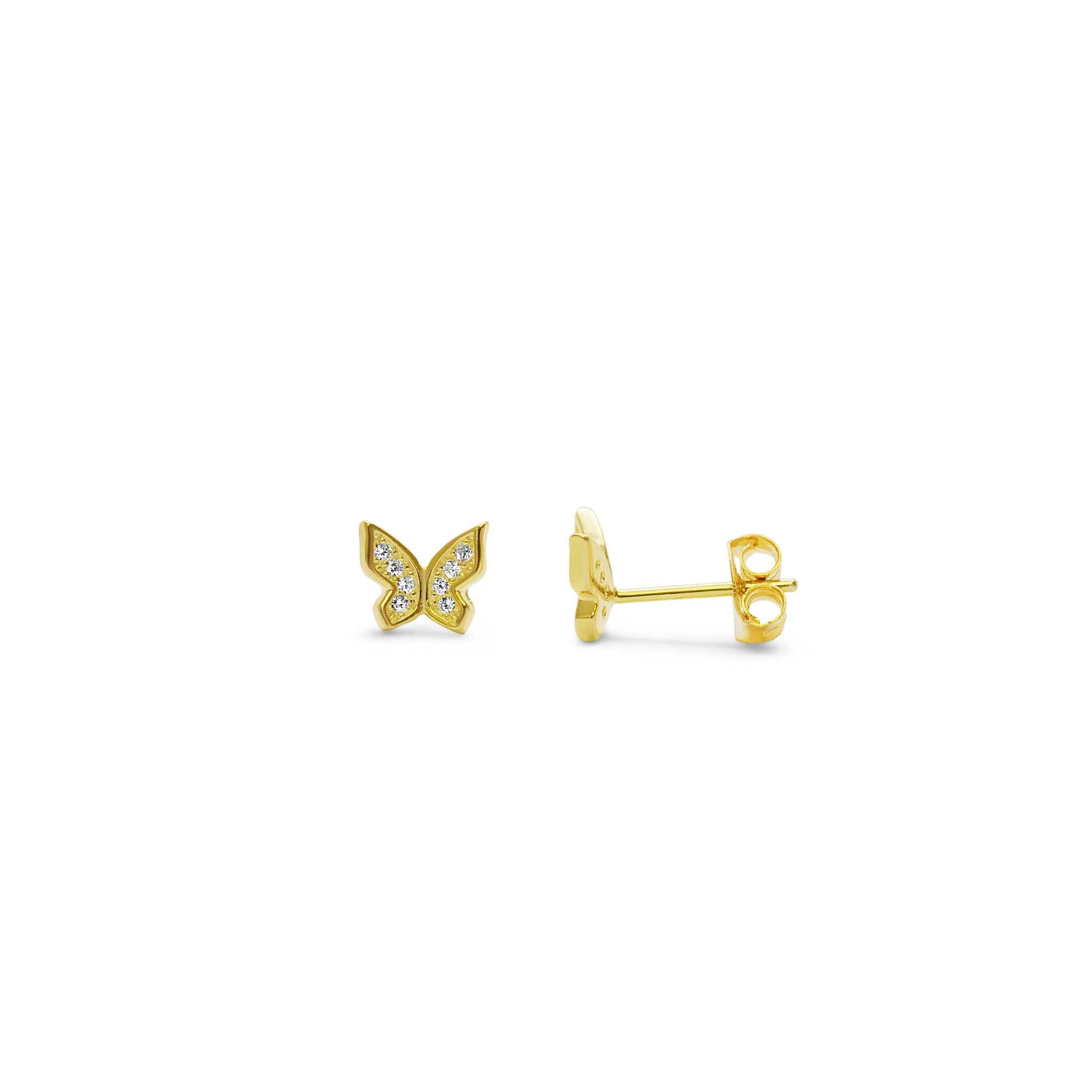 Stia Butterfly Earring Gold Pave