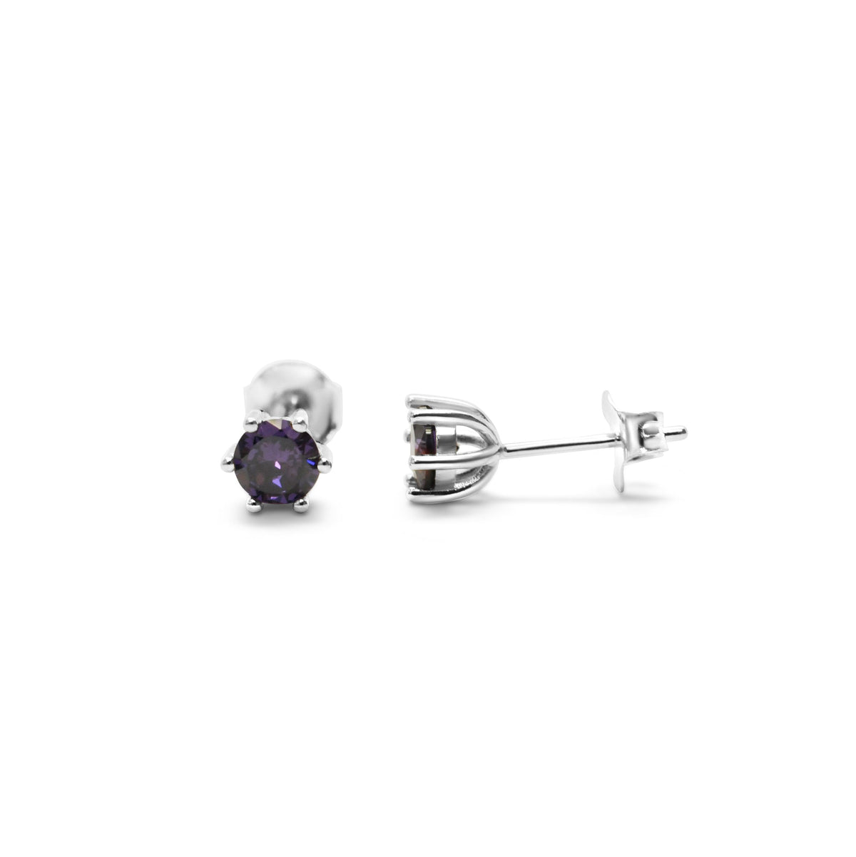 Stia 6 Prong CZ Amethyst 