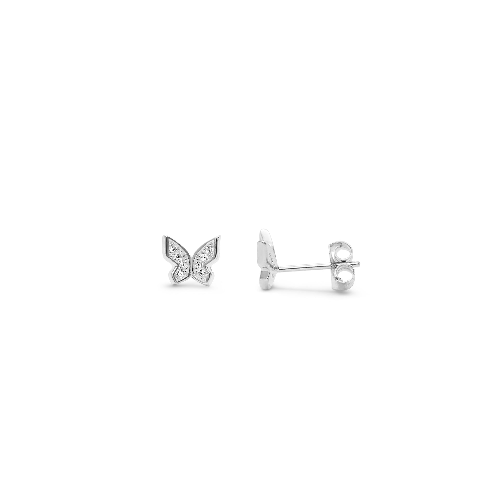 Stia Butterfly Earring Silver Pave