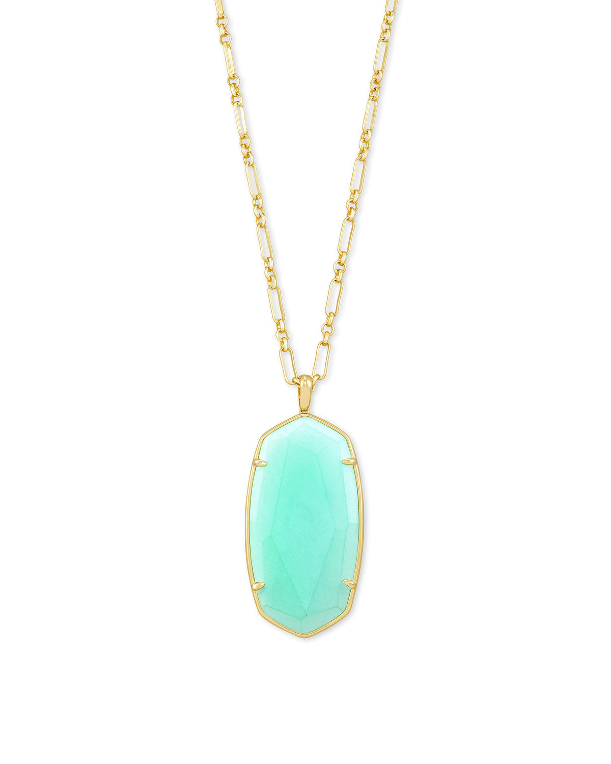 Kendra Scott Faceted Reid Long Necklace Gold