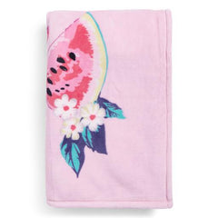 Vera Bradley Plush Throw Blanket - Rosy Garden Picnic