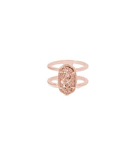 Elyse Ring Rose Gold Drusy - Size 8