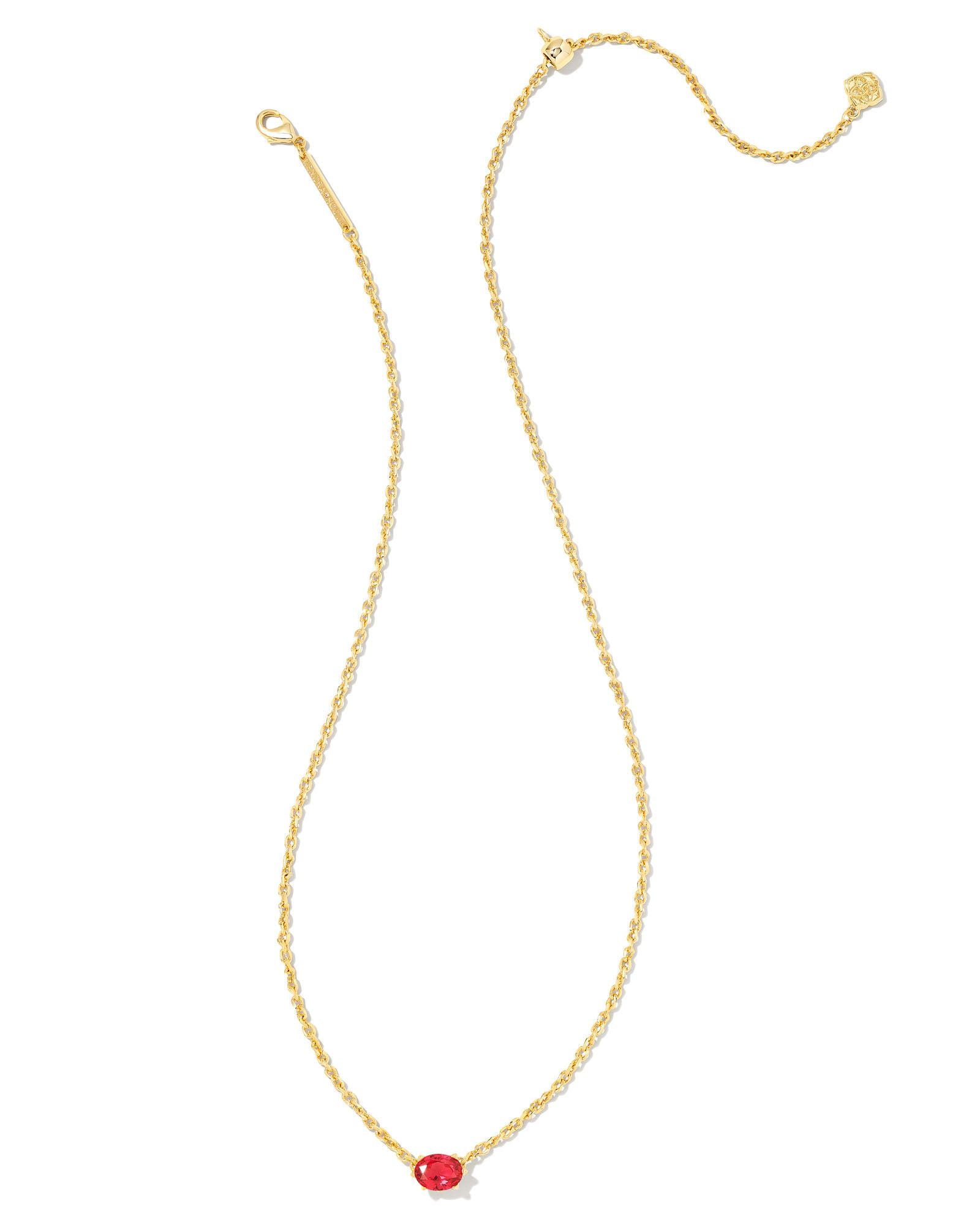 Cailin Crystal Pendant Necklace Gold