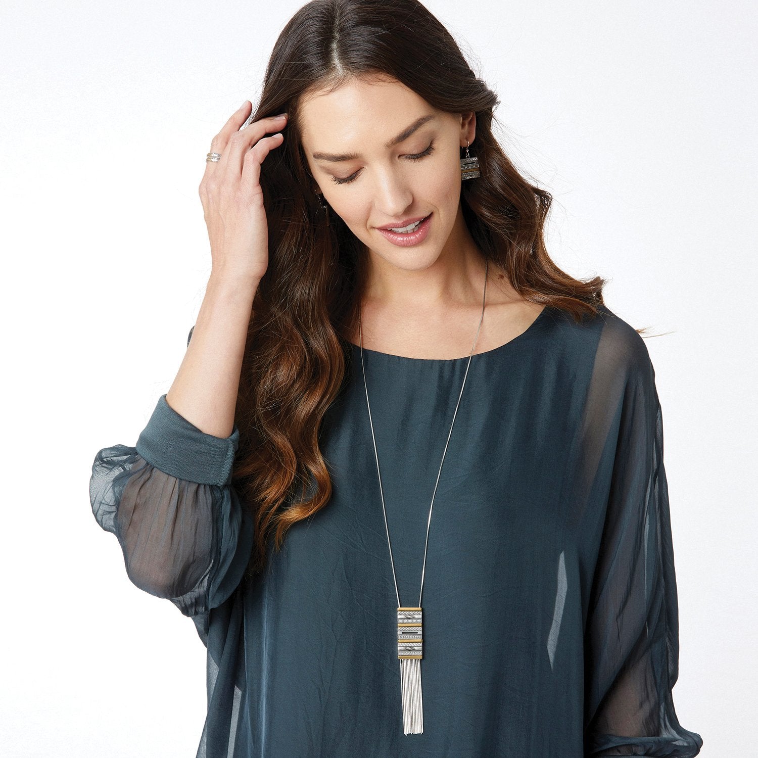 Tapestry Fringe Long Necklace