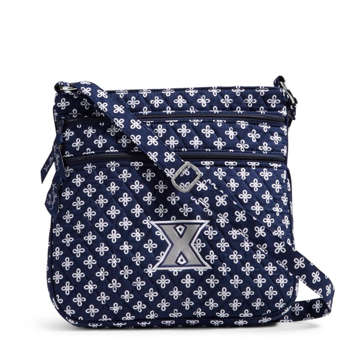 Xavier Triple Zip Hipster Crossbody Navy front