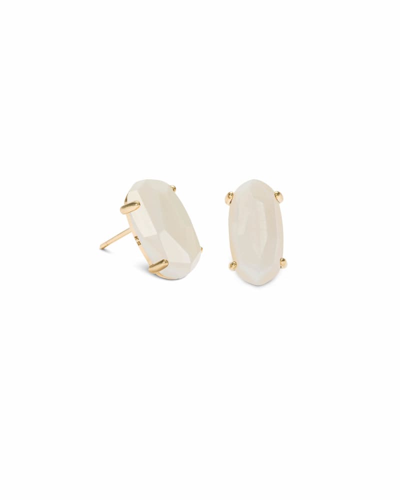 Betty Gold White Mother Of Pearl Earrings