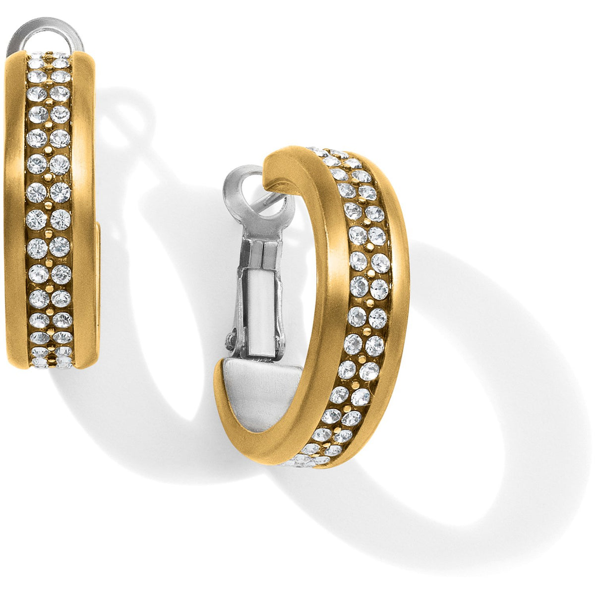 Meridian Two Tone Hoop Earrings Front View