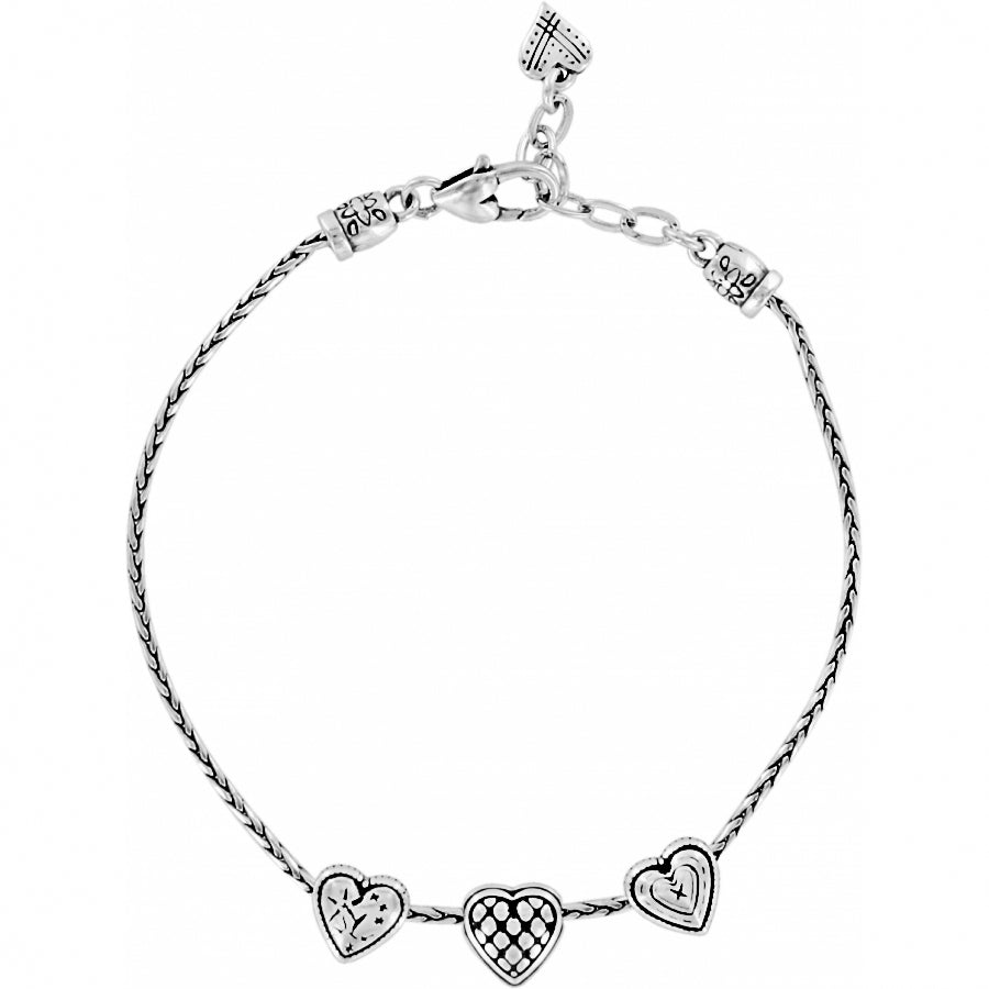 Enchanted Hearts Anklet Front View