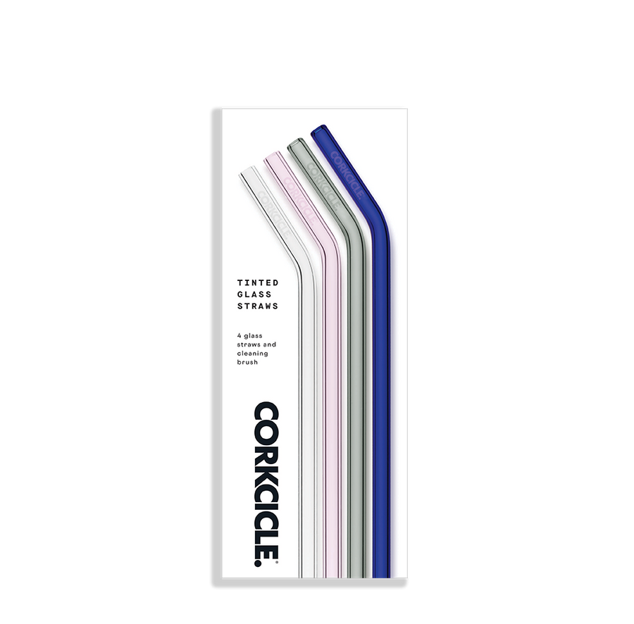 Corkcicle Clear Glass Straws