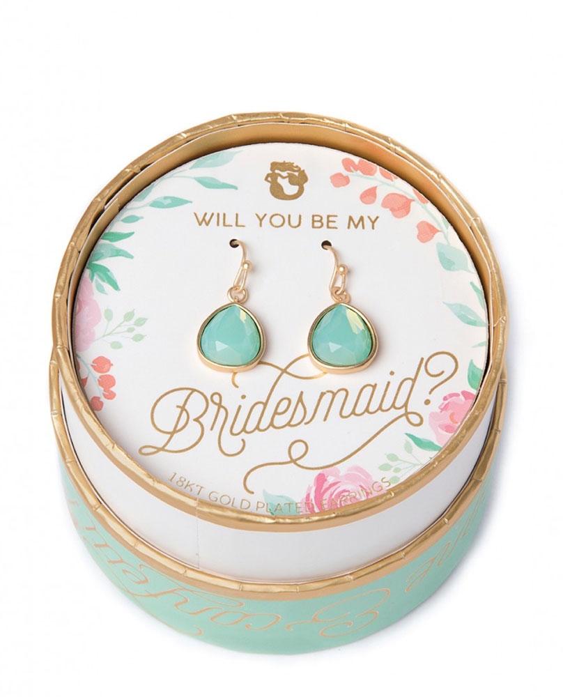 Bridesmaids earrings blue 