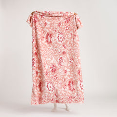 Plush Shimmer Throw Blanket In Frosted Lace Pink - Unfolded view
