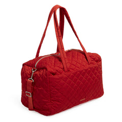 Large Travel Duffel Bag In Cardinal Red - Side view