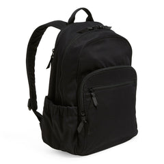 Campus Backpack Black Side Pocket and Front Pockets
