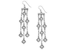 Toledo Silver Alto Statement French Wire Earrings Front View