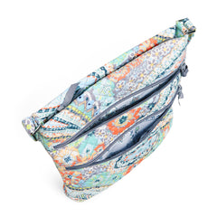 Triple Zip Hipster Citrus Paisley Front Two Pockets