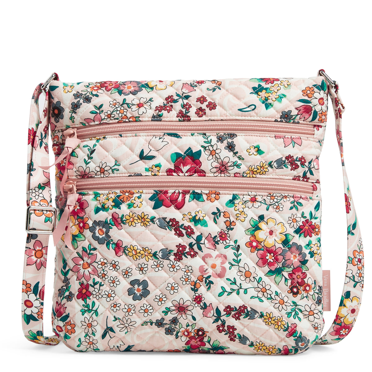 Vera Bradley Triple Zip Hipster Prairie Paisley