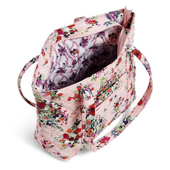 Small Vera Tote Hope Blooms Pink Inside