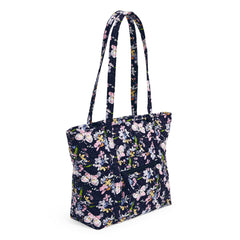 Small Vera Tote Bloom Boom Navy Side View