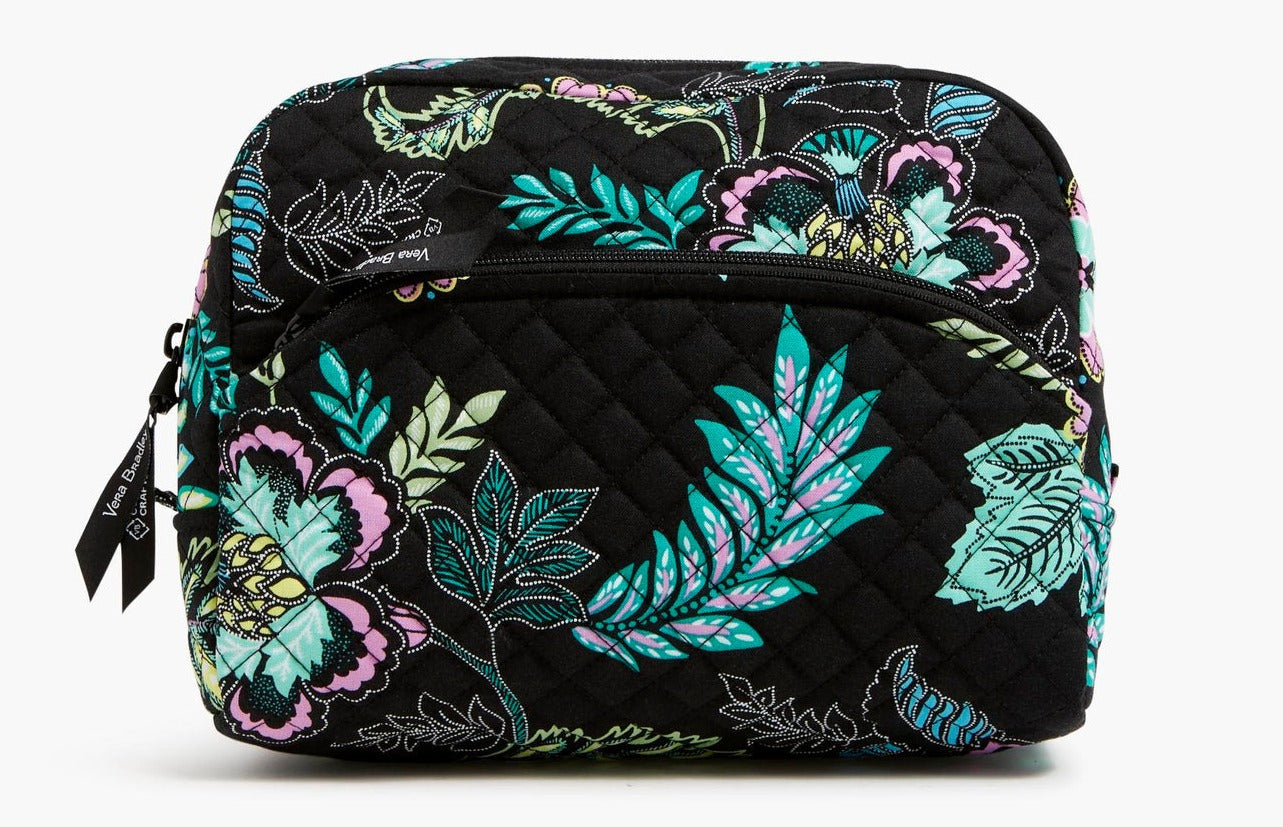 Vera Bradley Large Cosmetic Bag In Island Garden Pattern.