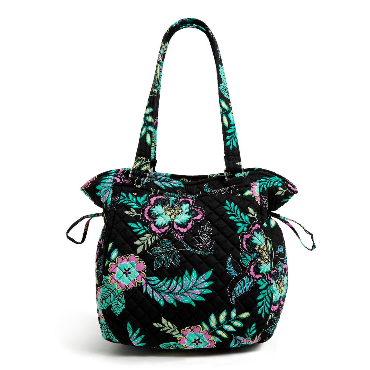 Vera Bradley Glenna Satchel Bag In Island Garden Pattern.