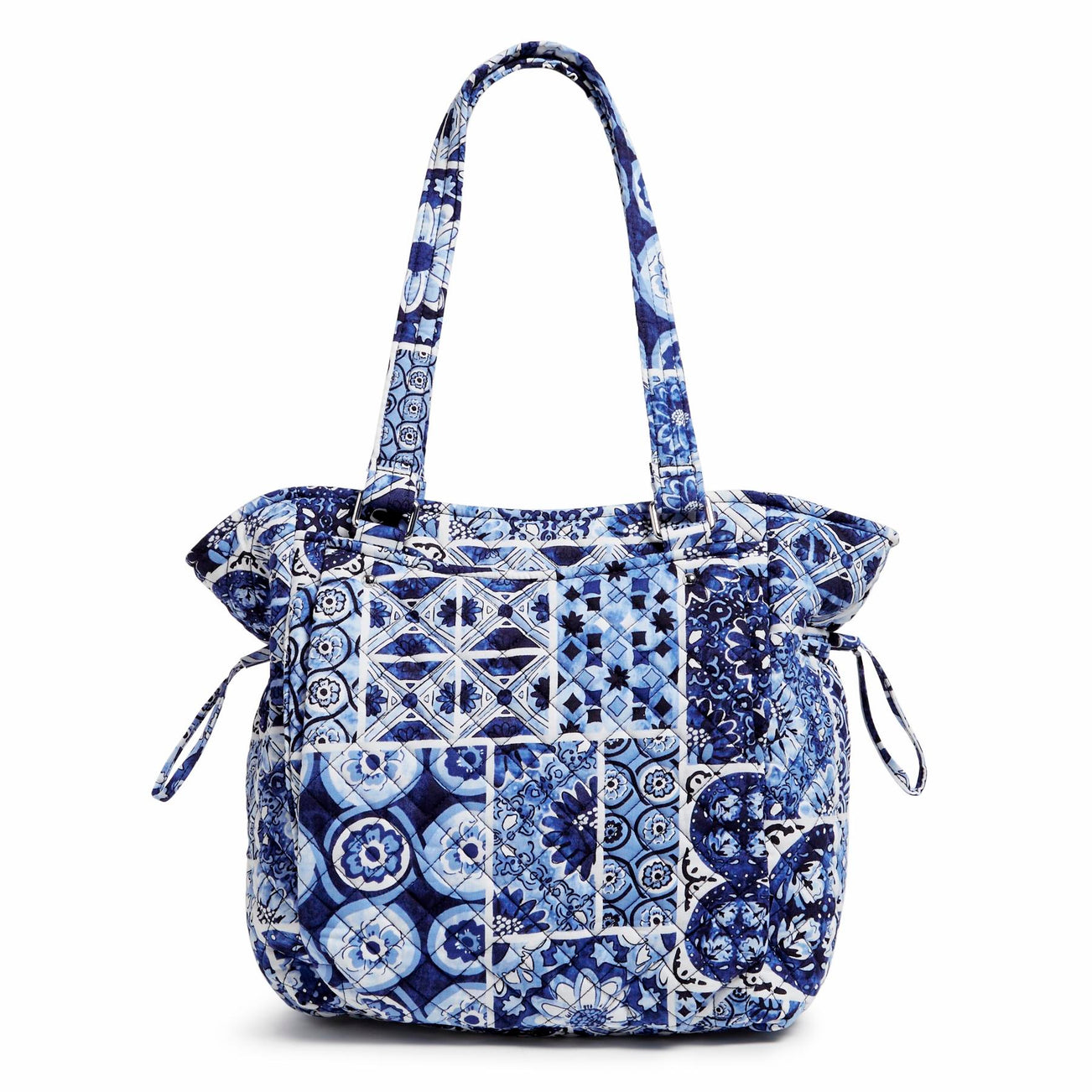 Vera Bradley Glenna Satchel Bag In Island Tile Blue.