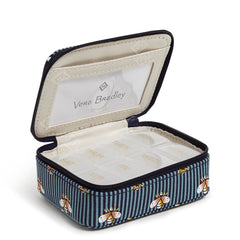 Travel Pill Case Bees Navy