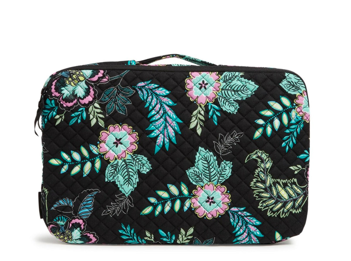 A Vera Bradley Laptop Organizer In Island Garden Pattern.