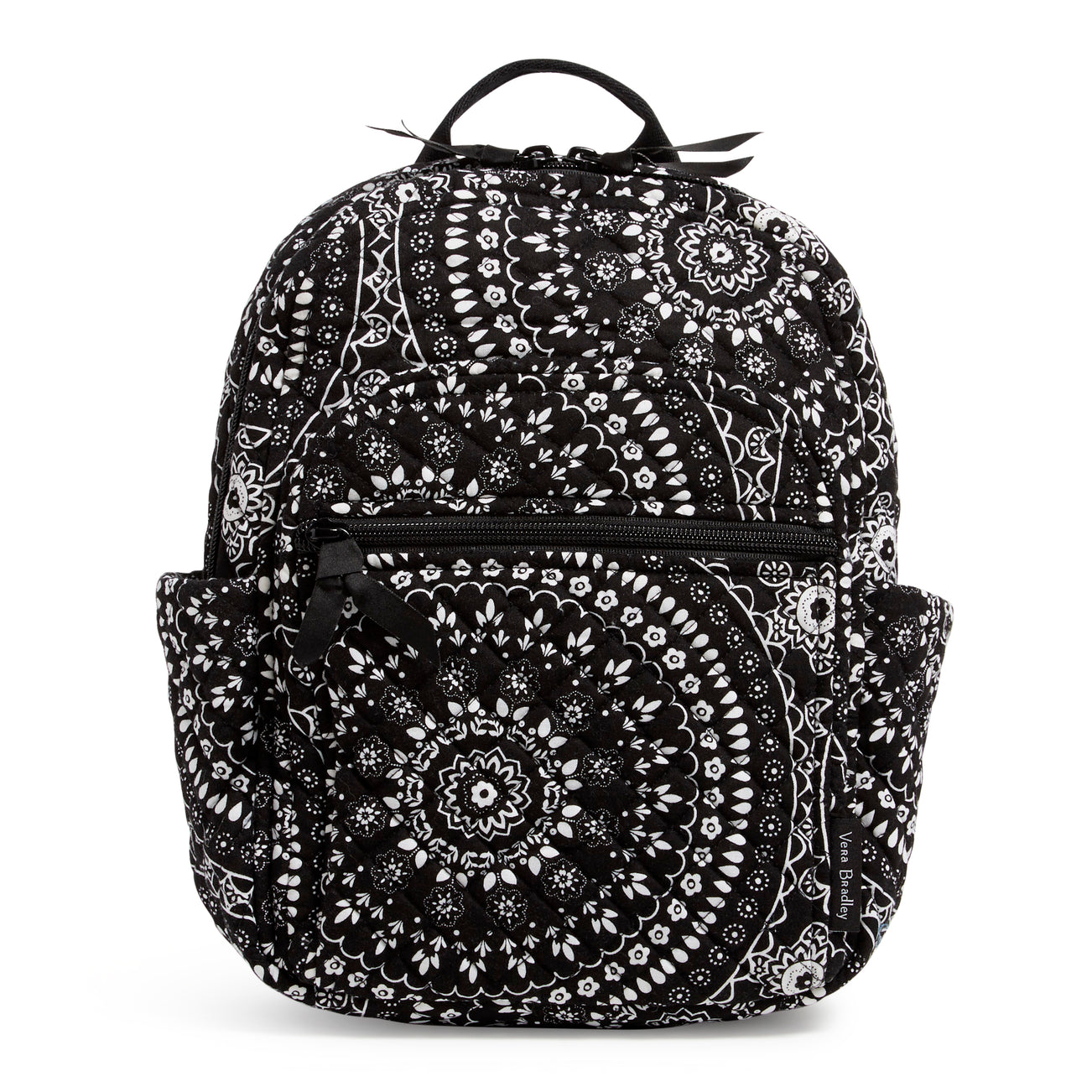 Small Backpack Black Bandana Medallion Front