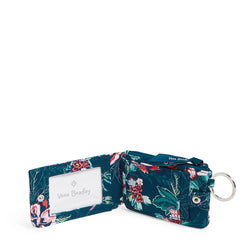 Zip ID case with ID window on the left in Rose Toile 