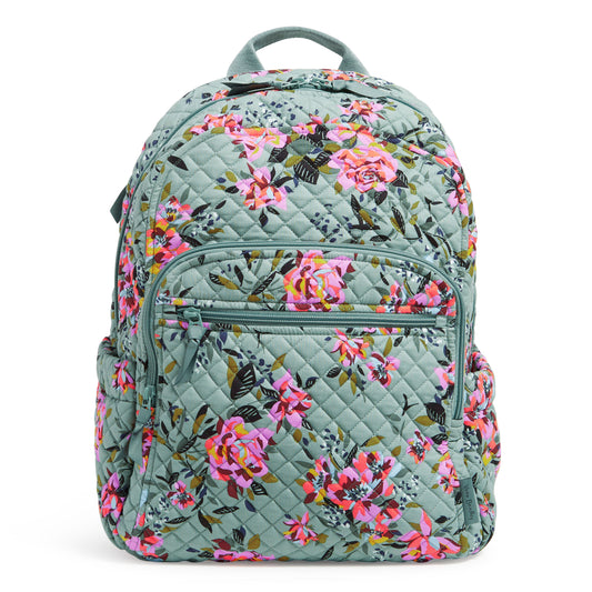 Vera Bradley Campus Backpack Rosy Outlook Front  1800