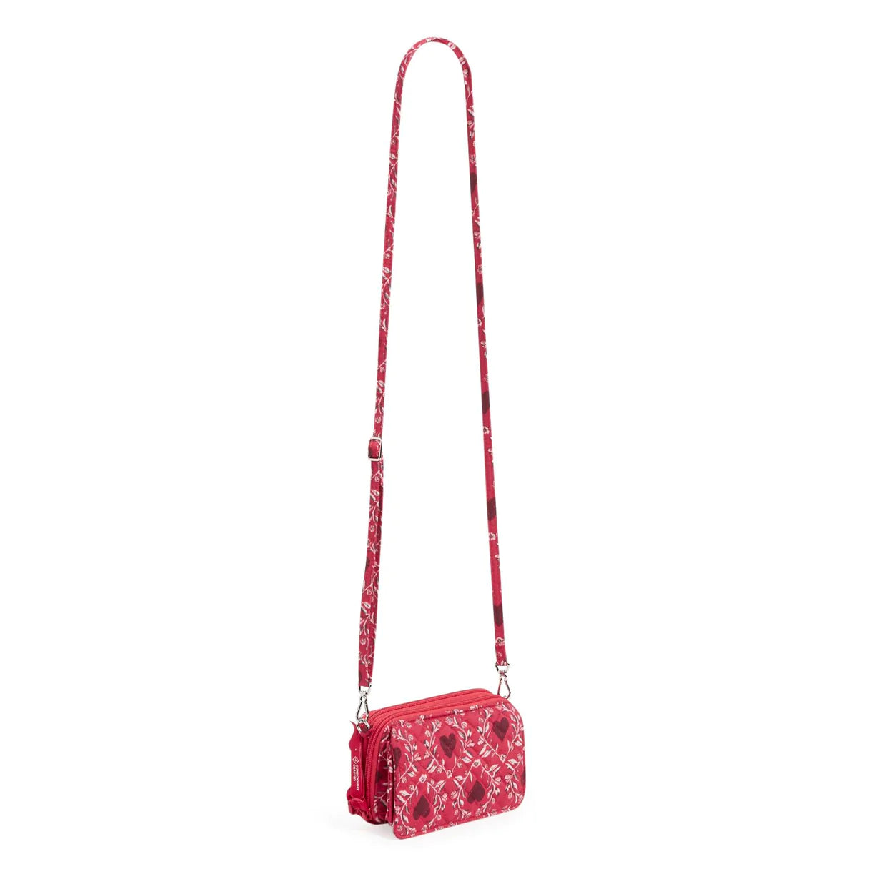 RFID All in One Crossbody Bag In Imperial Hearts Red - Image 2 - Vera Bradley