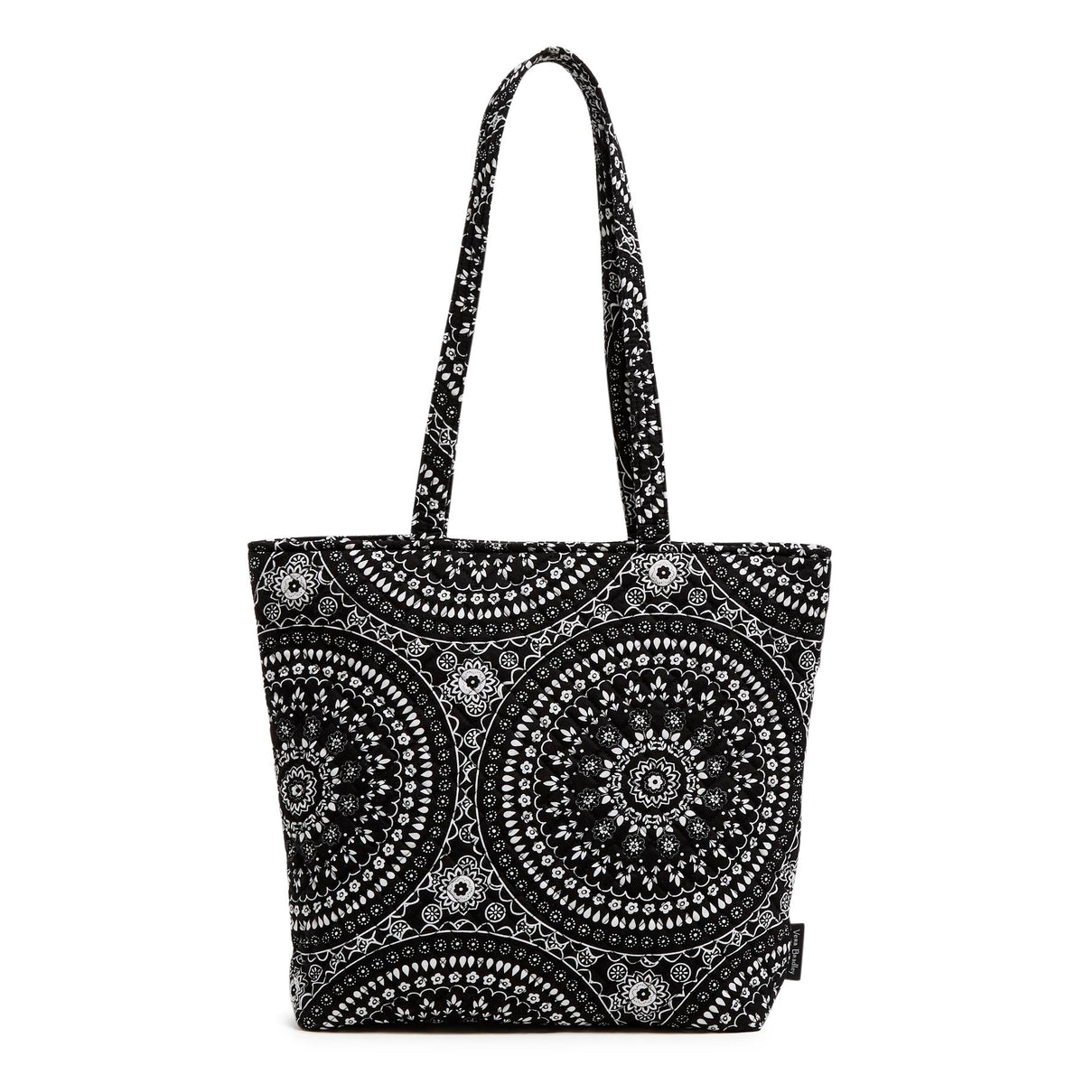 Tote Bag In Black Bandana Medallion