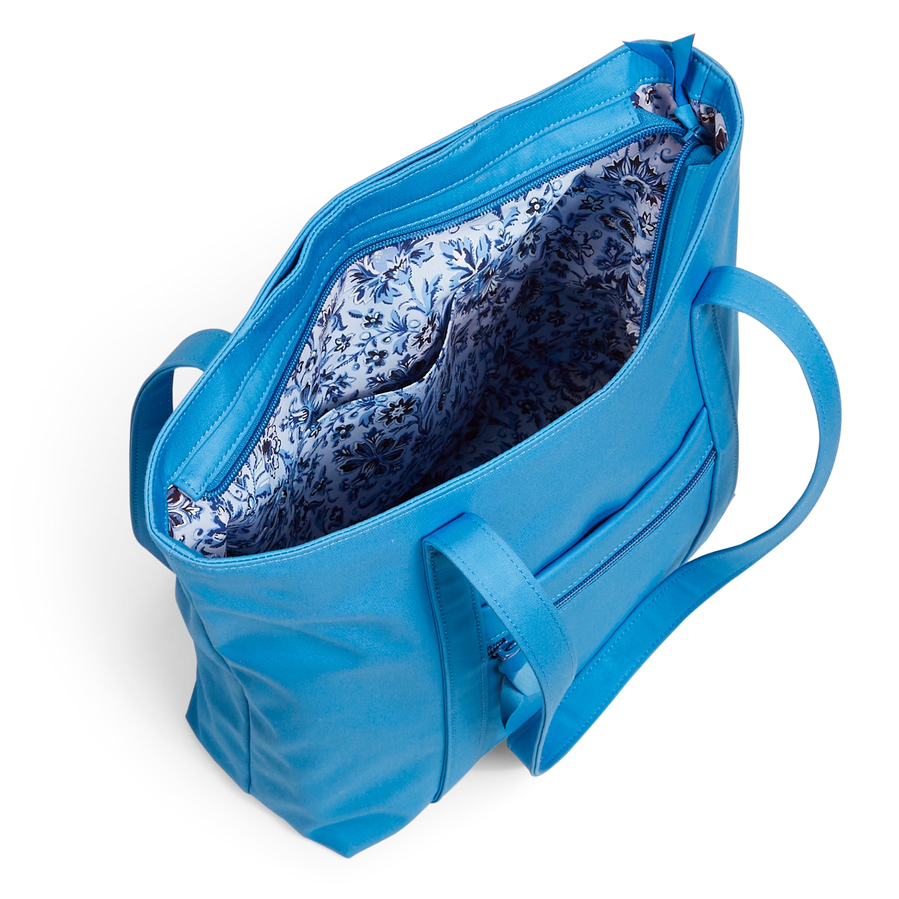 Small Vera Tote Blue Aster Inside Pocket