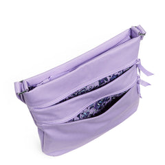 Triple Zip Hipster Lavender Petal Front Two Pockets