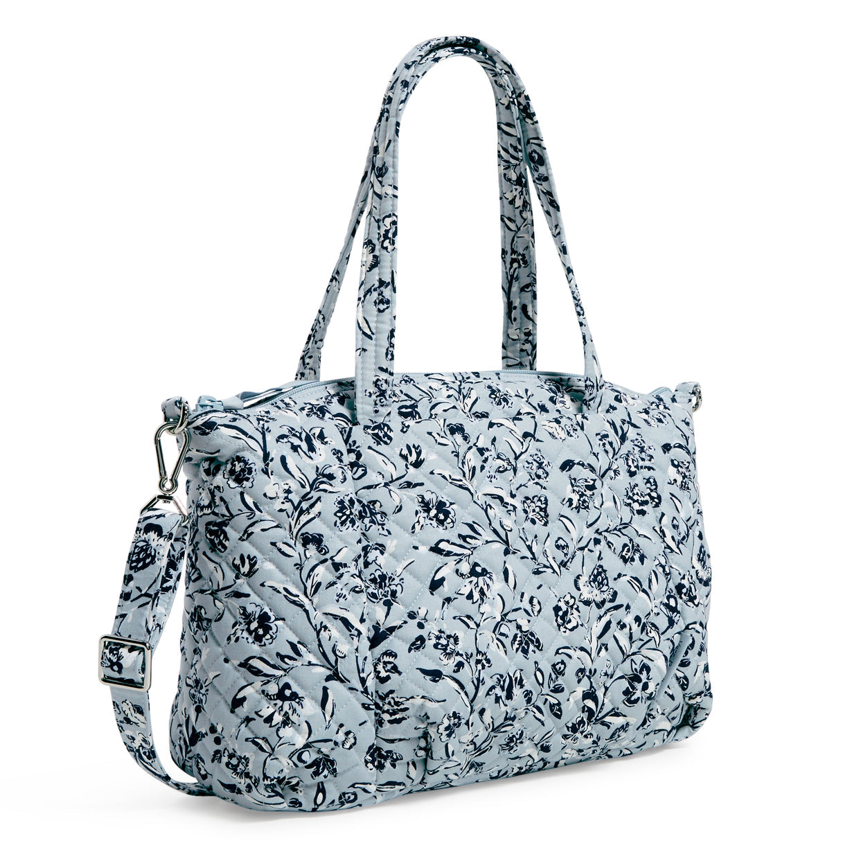 Pleated Multi-Strap Satchel In Perennials Gray