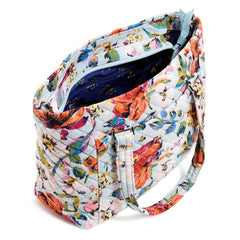 Vera Bradley Multi-Strap Shoulder Bag in Sea Air Floral pattern, full top view.